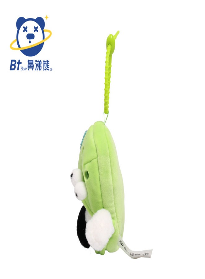 Slug Bear Genuine Big Nose Dog Slippers Plush Pendant Creative Dog Plush Doll French Fries School Bag Pendant(Big Nose Dog Potato Chips Pendant-Green, About 12cm genuine license) - Image 4