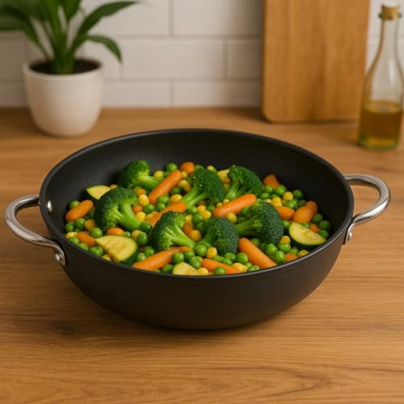 High Saucepot with INOX Handles 32 CM High Walls for Large Cooking Induction Standard Base Professional Grade Aluminum Cookware - Image 1