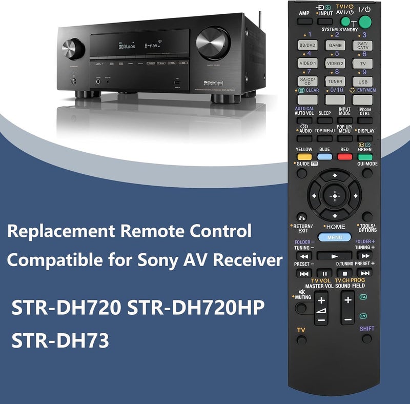 Replacement Remote Control for Sony STR-DH720 STR-DH720HP STR-DH730 AV Receiver - Image 2
