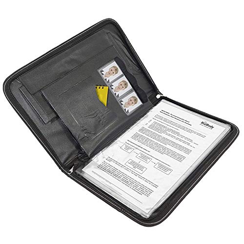 Jeyang PU Leather Multipurpose 24 File Sleeve A4 Professional Files and Folders to Store Certificate, Legal Size Documents for Home, Office, School (Grey) - Image 3