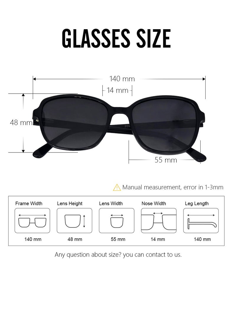 DLS Sunglasses for men and women - Oversized Acetate Frame with UV protacted lenses multipurpose use (S0018-C6) - Image 3