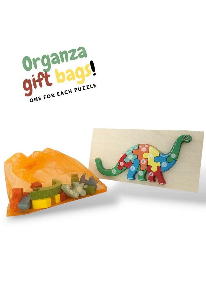 Generic - Wooden Toddler Puzzles For Kids Ages 35 Montessori Toys For 2 Year Old Wooden Puzzles For Toddlers 13 Years 2Pack Toddler Puzzle Toddler Toys 3D Jigsaw Puzzle Stem Toys For Toddlers - Image 1