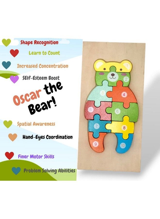 Generic - Wooden Toddler Puzzles For Kids Ages 35 Montessori Toys For 2 Year Old Wooden Puzzles For Toddlers 13 Years 2Pack Toddler Puzzle Toddler Toys 3D Jigsaw Puzzle Stem Toys For Toddlers - Image 1