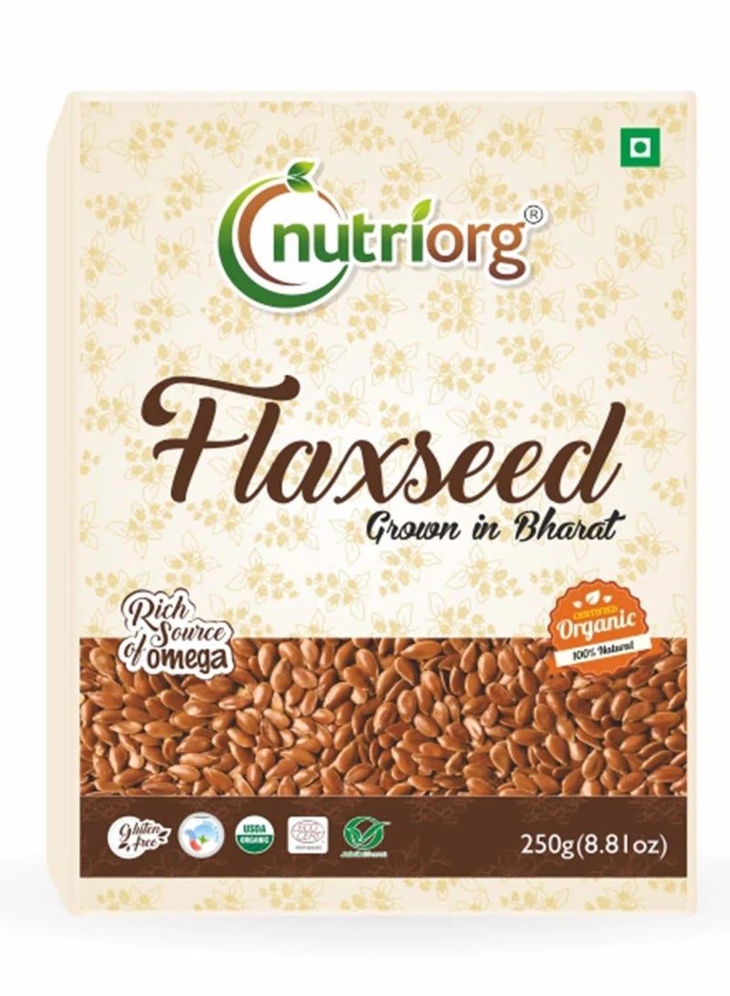 Nutriorg Certified Organic Flaxseed 250gm - Image 1