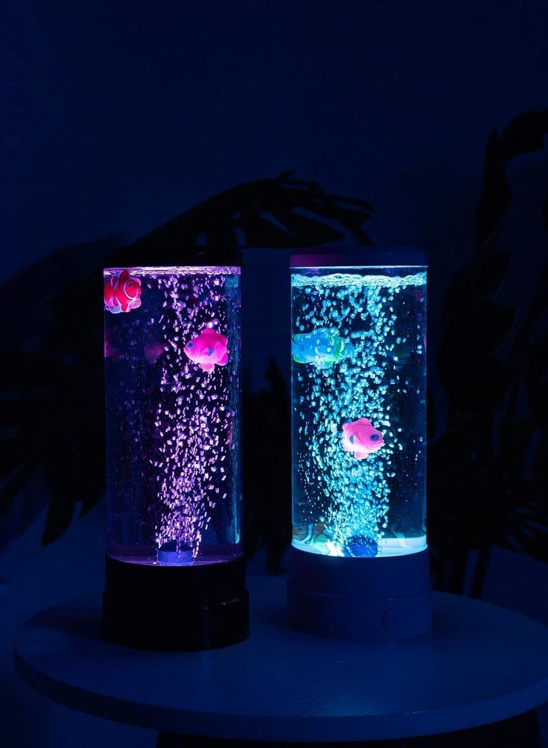 إلترازون "Fish Lava Lamp with Bubbles – 16-Color Changing Night Light & Mood Lamp with Remote Control (Black)" - Image 2