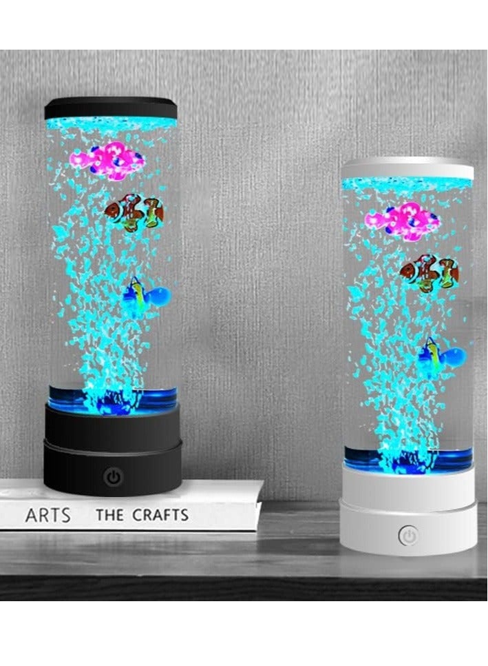 إلترازون "Fish Lava Lamp with Bubbles – 16-Color Changing Night Light & Mood Lamp with Remote Control (Black)" - Image 3