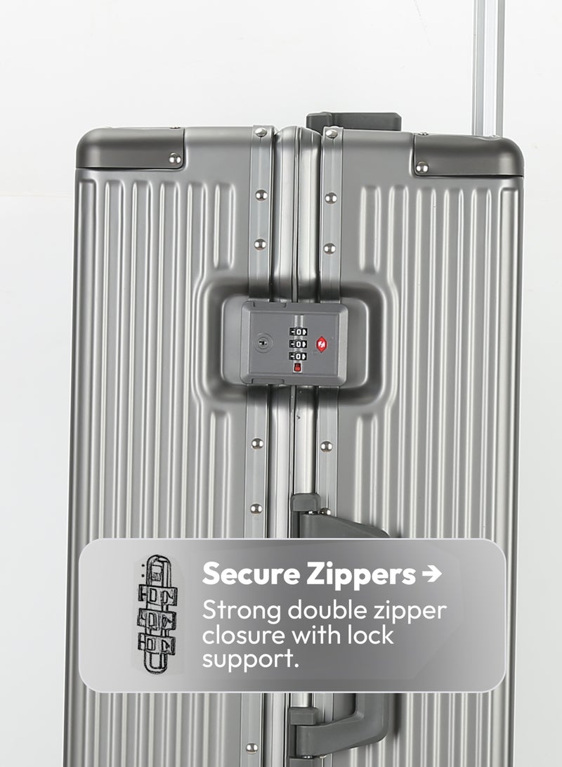 فيبتور مجموعة أمتعة PC صلبة بدون سحاب مكونة من 3 قطع حقيبة سفر قابلة للقفل TSA مقاس 20/25/29 بوصة - Image 3