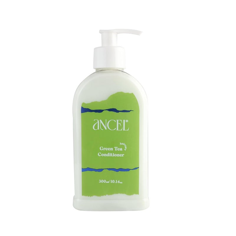 Ancel Ancel Green Tea Conditioner with Green Tea Extract 300ml Tea Tree Oil Rosebay Extract Almond Oil Shea Butter For Deep Cleansing Dandruff Free Scalp For Men Women - Image 1