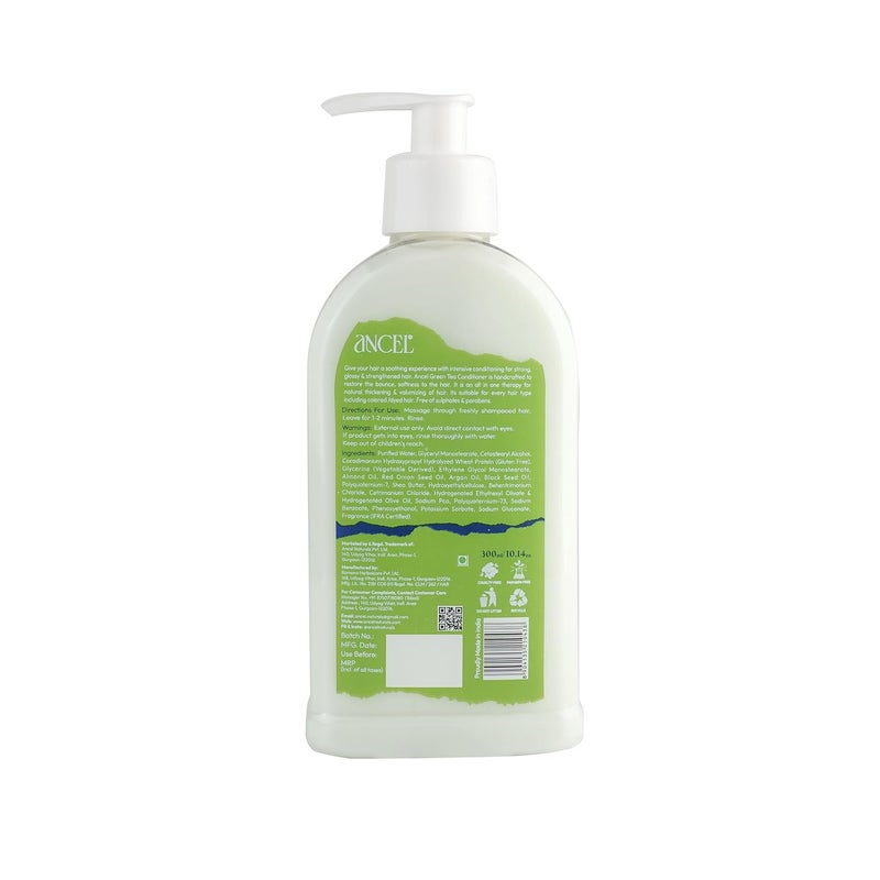 Ancel Ancel Green Tea Conditioner with Green Tea Extract 300ml Tea Tree Oil Rosebay Extract Almond Oil Shea Butter For Deep Cleansing Dandruff Free Scalp For Men Women - Image 5