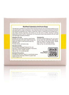 Richfeel Calendula Anti-Acne Soap | For Skin Prone To Acne & Blemishes | Physician Formulated | Helps Calm & Replenish Skin | 75 G (Pack Of 4)  - Image 4