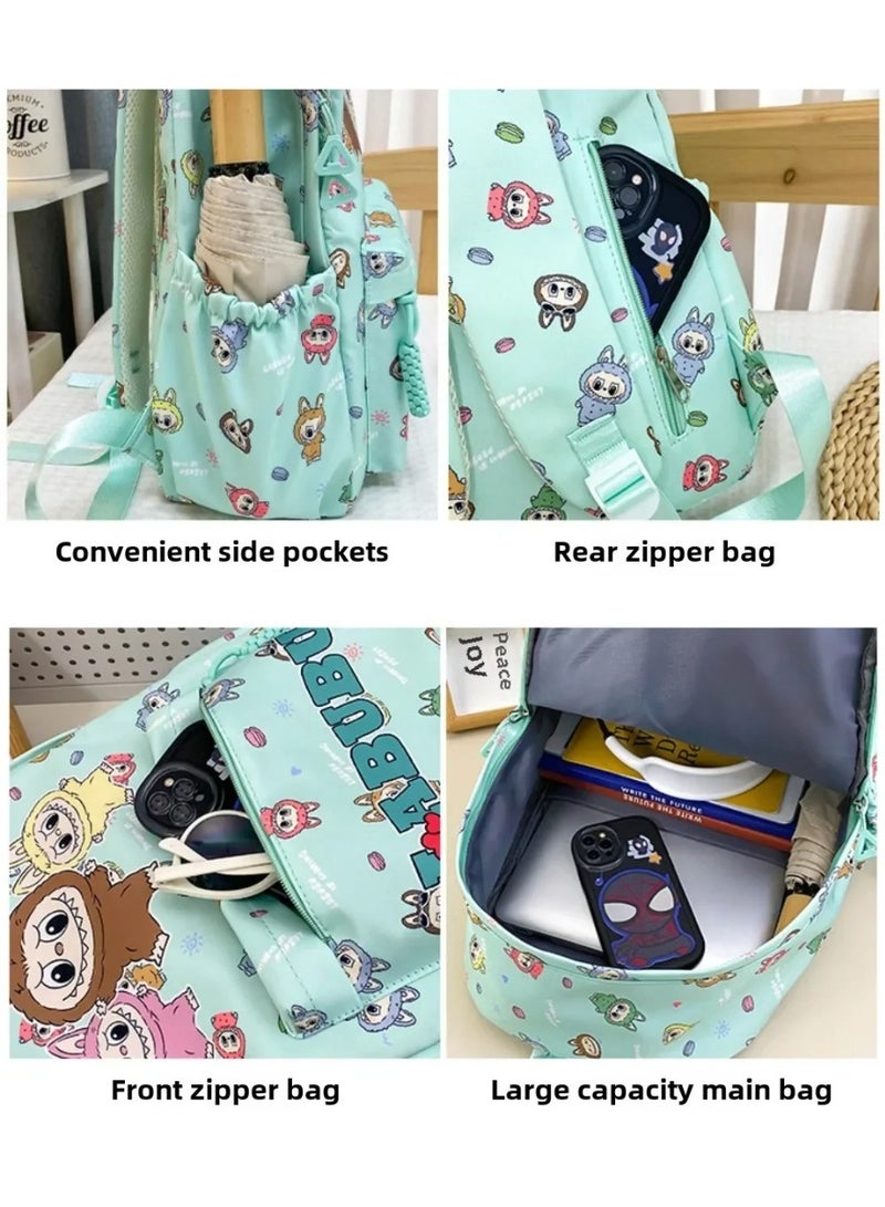 LABUBU Labubu Student Backpack Anime Cartoon Cute Large Capacity Backpacks Kawaii Shopping Travel Shoulders Bag Child Gifts  - Image 2