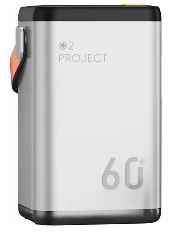 Power Bank 60000 mAh Quick Charge Power Bank Large Capacity Four USB Ports Mobile Power Bank Outdoor Portable 36 W Energy Storage Power Bank(White）  - Image 1