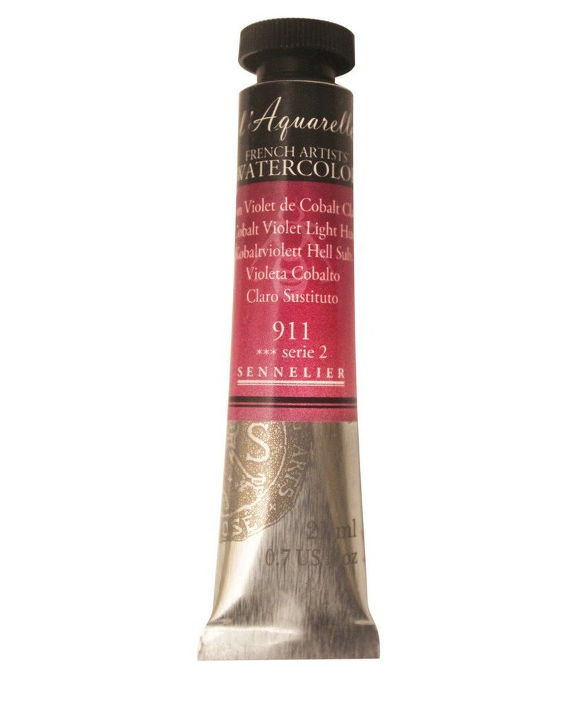 Sennelier lAquarelle French Artists Watercolour 21 ML Pinks & Purples (Cobalt Violet Light Hue) - Image 2