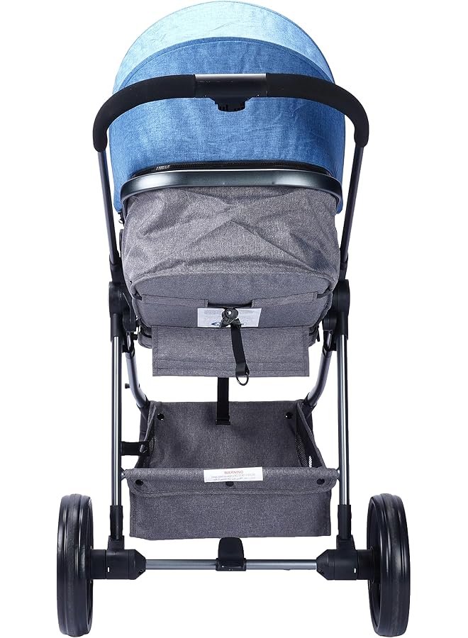 إيروريكس عربة أطفال برو 2 في 1 باللون الأزرق + حقيبة ظهر حفاضات دينيس - Image 4