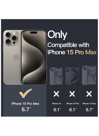 جراب Magsafe لهاتف iPhone 15 Pro Max يدعم الشحن اللاسلكي ومقاوم للاصفرار ومضاد للخدش وغطاء مغناطيسي لهاتف Apple iPhone 15 Pro Max شفاف - view 2