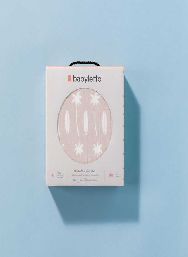 Babyletto 100% Organic Cotton Mini Crib Sheet, GOTS-Certified, Fitted 360°, Ultra-Soft and Breathable Muslin - Beach Bum - Image 4