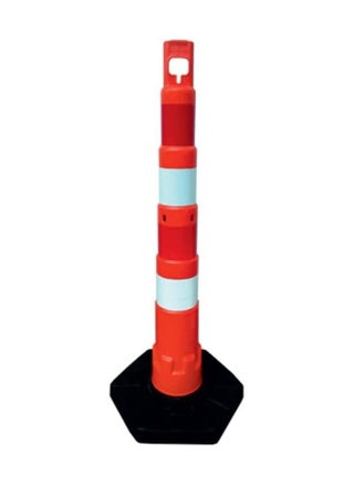 BERRY Stackable Warning Channelizer Post 110x1200mm – Bendable Red Reflective Traffic Delineator Post with PVC Weighted Base, Freestanding Safety Bollard - pzsku/ZEF2B24FA4702C9BE554CZ/45/_/1673685972/a8720a88-170e-44b0-837f-c66dd77d53b7