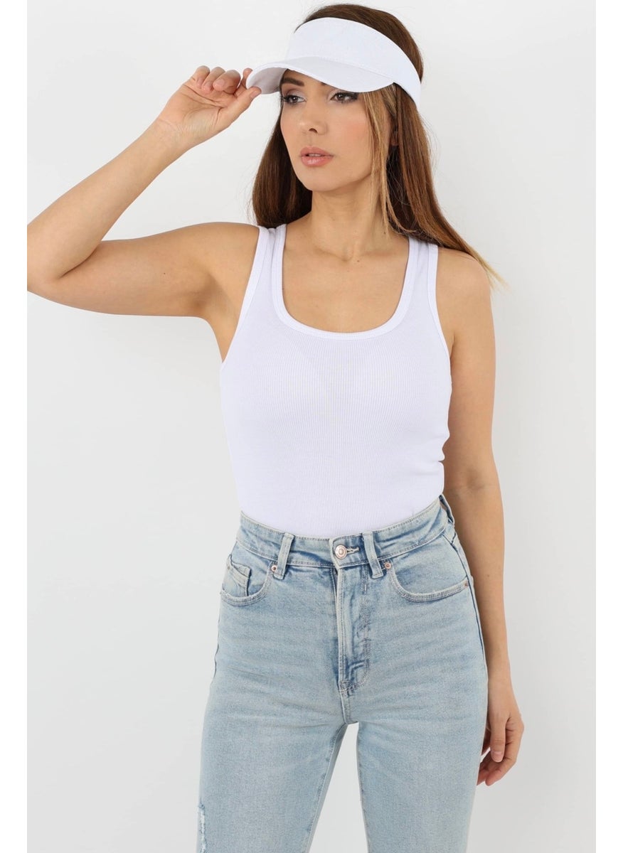Ritnice - Women's Cotton Premium Set of 3 Cream White Black Cotton Basic Ribbed Undershirt - Image 1