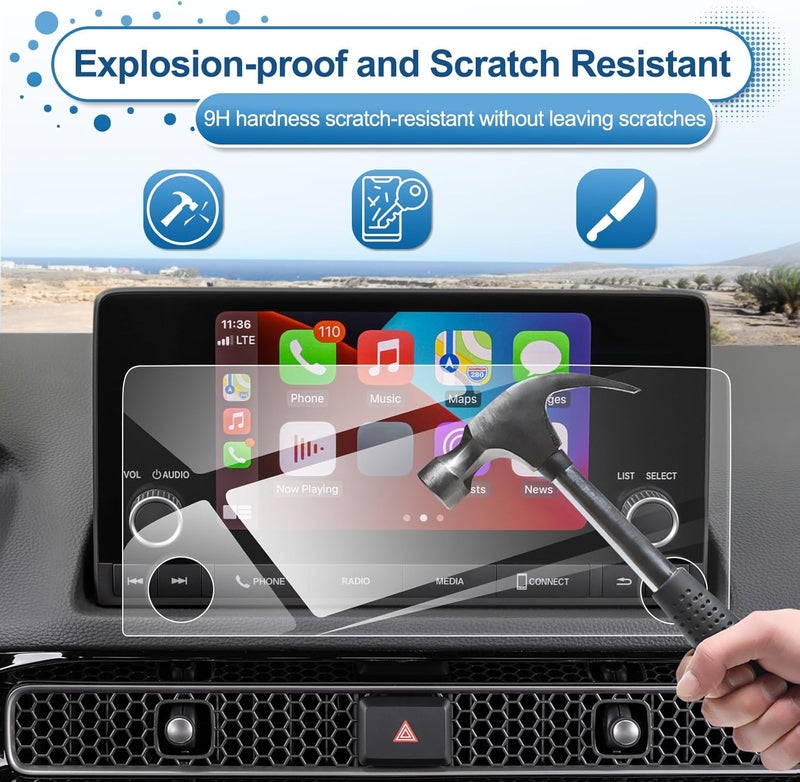 Coleya 2022-2025 Honda Civic 7-Inch Touchscreen Screen Protector - 9H Tempered Glass - Image 5