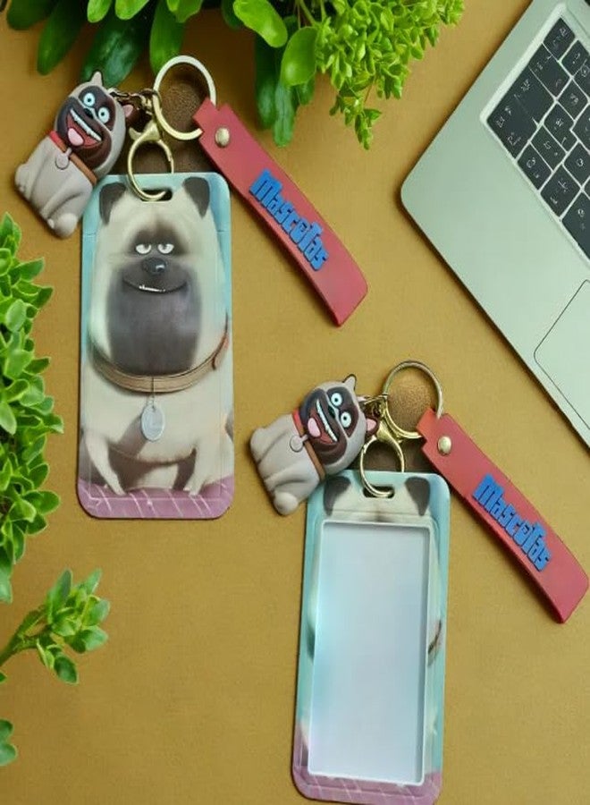 JAGMAG 1 pcs Masha and the Bear Card Holder with Keychain: Protecting Student IDs in Style,Cartoon Lanyard ID Holder, ID Badge Holder 2 Sided Name Badge Holder Keychain Lanyard for Kids (Random Desin) - Image 5