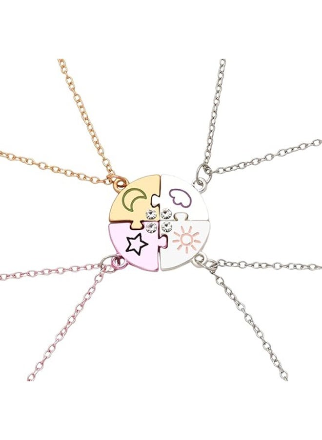 GIFT Best Friend Friendship Necklaces for 3 Sisters Birthday Gifts for Big Middle Little Sister Puzzle Necklace for 3 4 Friends - Image 1
