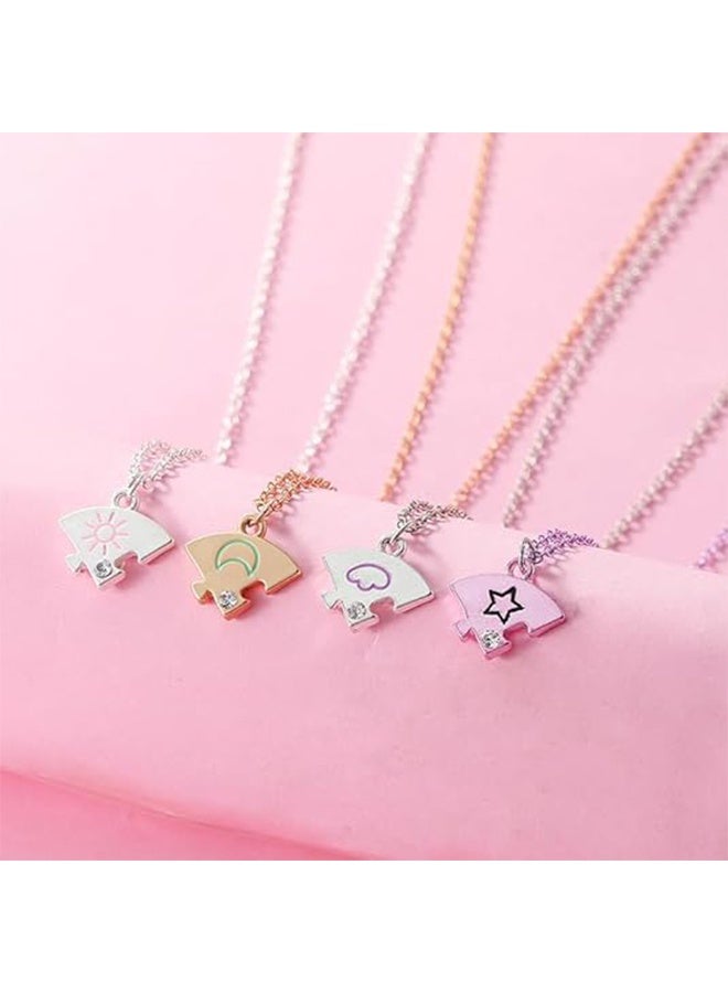 GIFT Best Friend Friendship Necklaces for 3 Sisters Birthday Gifts for Big Middle Little Sister Puzzle Necklace for 3 4 Friends - Image 5