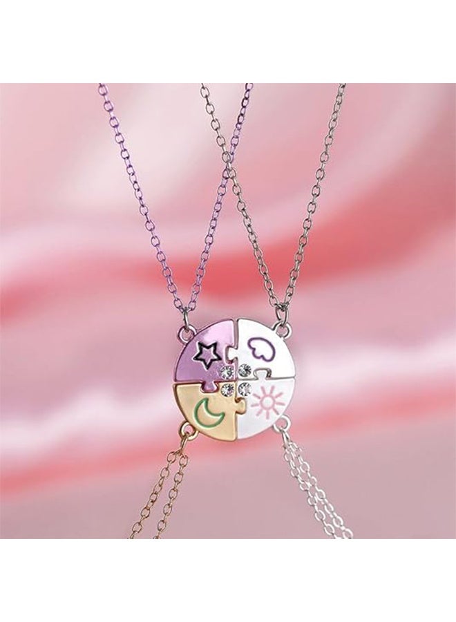 GIFT Best Friend Friendship Necklaces for 3 Sisters Birthday Gifts for Big Middle Little Sister Puzzle Necklace for 3 4 Friends - Image 4