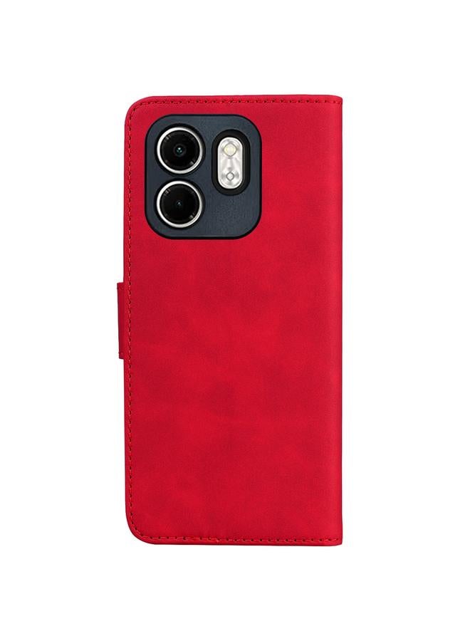 The Bros Phone Case For Infinix Hot 50i / Smart 9 Skin Feel Pure Color Flip Leather Phone Phone Case - Image 3
