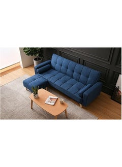 Generic Elevate Your Living Space with our Light Luxury Fabric Sofa Bed Sectional and Square Ottoman Set  - Image 1