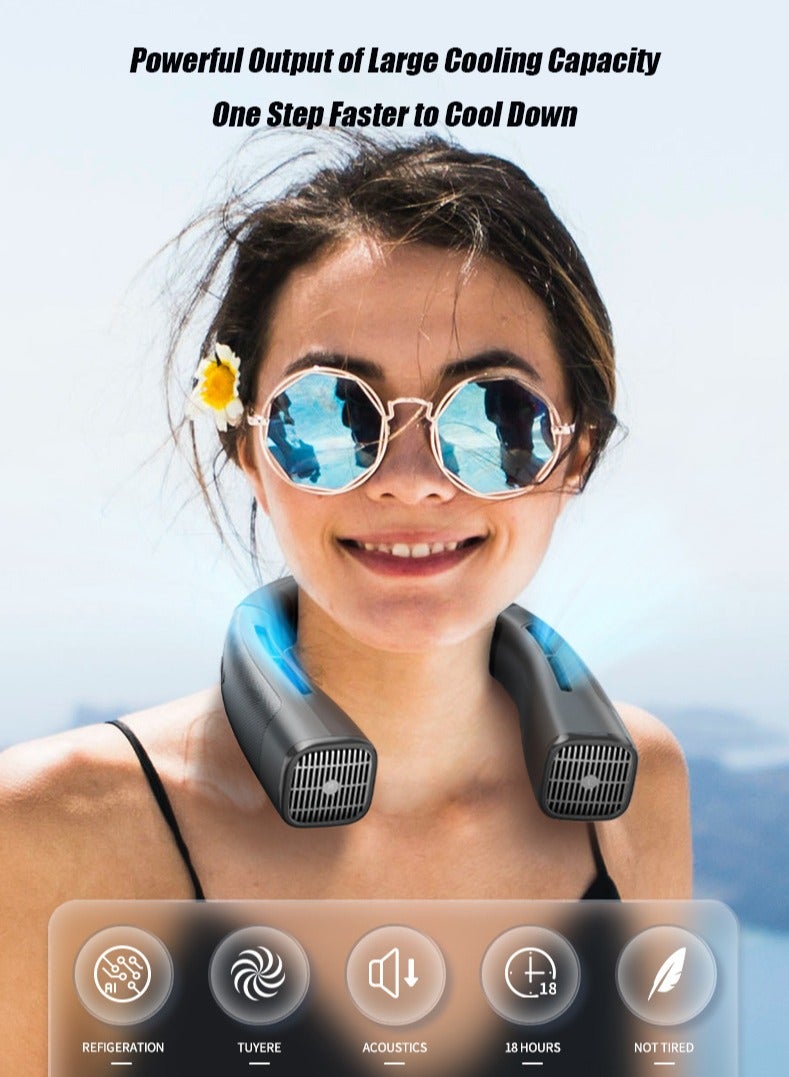 WEKOME Smart Inverter Neck Air Conditioner - 16°C Cooling in 1 Second Neck Fan - 360° Surrounding Strong Wind Portable Neck Fan - Neck Cooler Rechargeable Long Battery Life - Image 3
