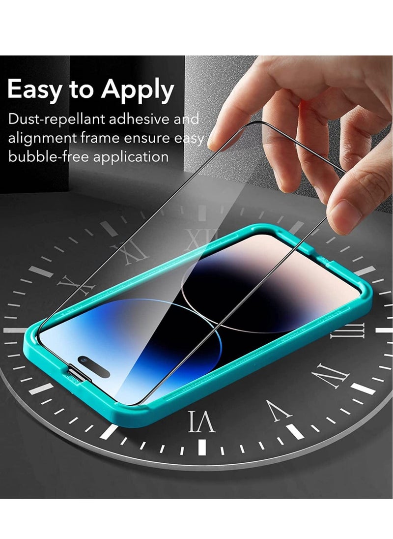 vesus iPhone 14 Pro Max Screen Protector, Ultra-Tough Tempered Glass for iPhone 14 Pro Max 6.7 inch, Easy Alignment Frame, 2 Pack - Image 5