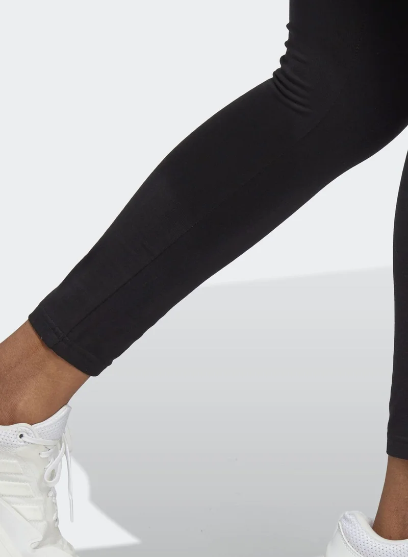 adidas بنطال رياضي أساسي بخصر عالي وشعار الماركة
