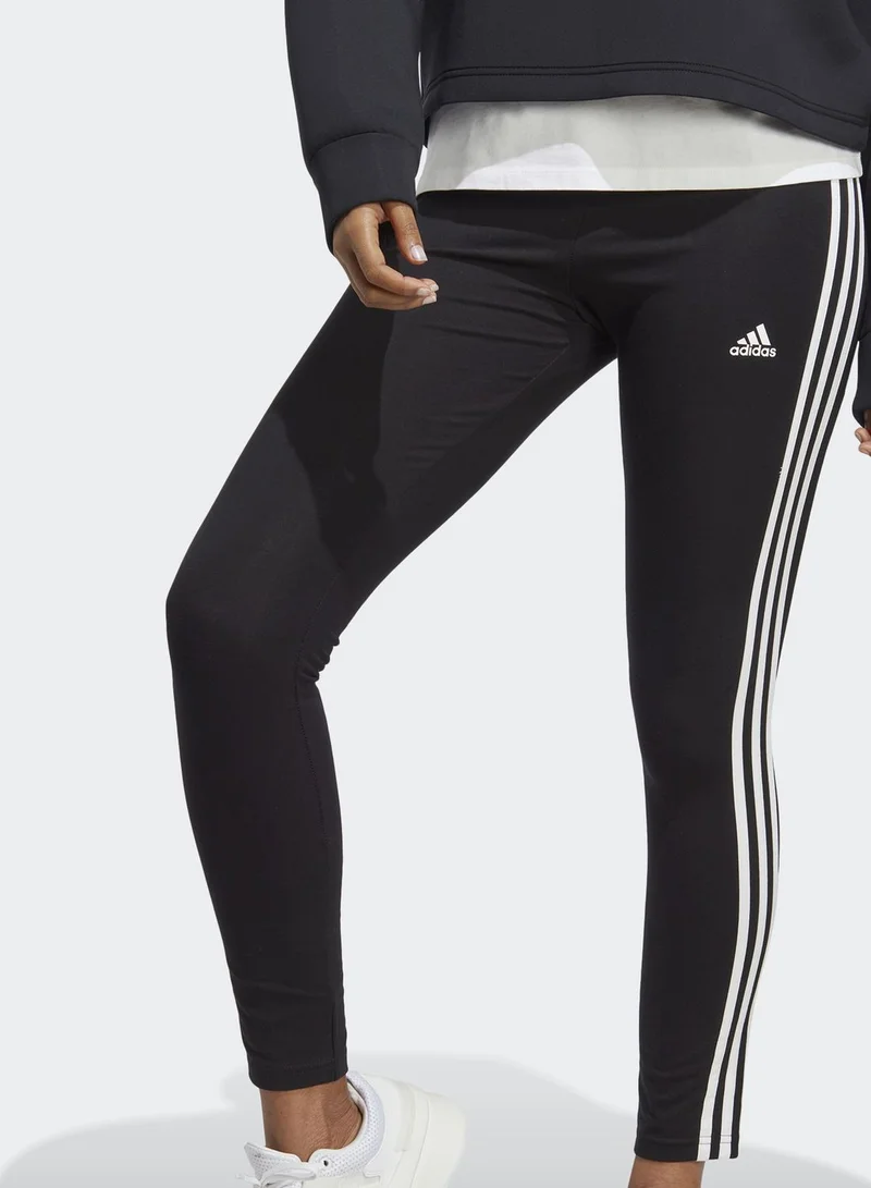 adidas بنطال رياضي أساسي بخصر عالي وشعار الماركة
