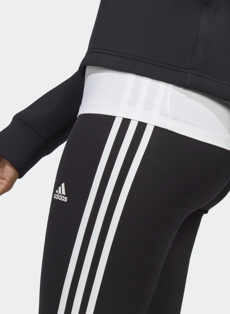 adidas بنطال رياضي أساسي بخصر عالي وشعار الماركة