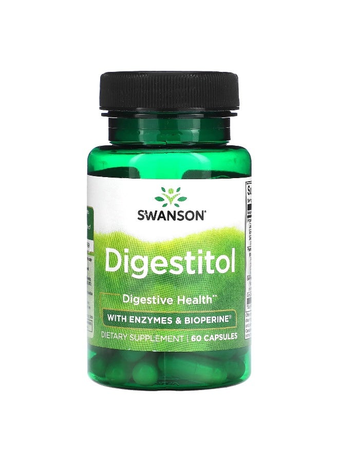 Swanson, Digestitol with Enzymes & Bioperine, 60 Capsules (Packaging may vary) - Image 1