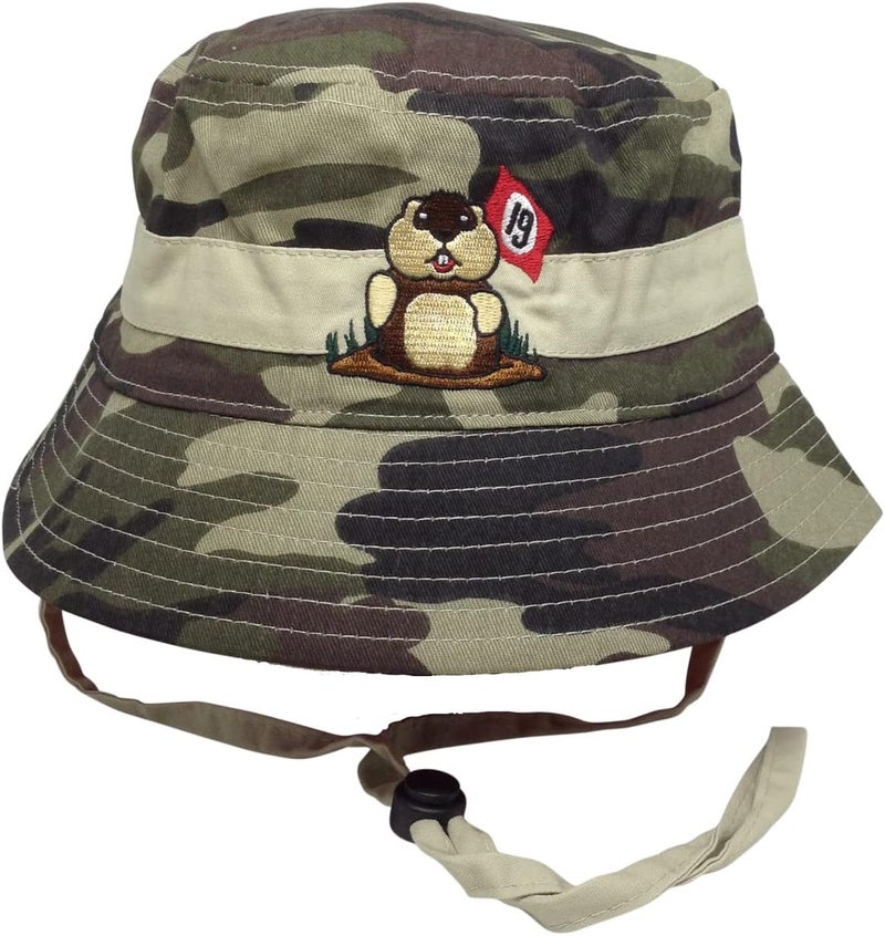 ReadyGOLF : 19th Hole Dancing Gopher Camo Bucket Hat - Image 1