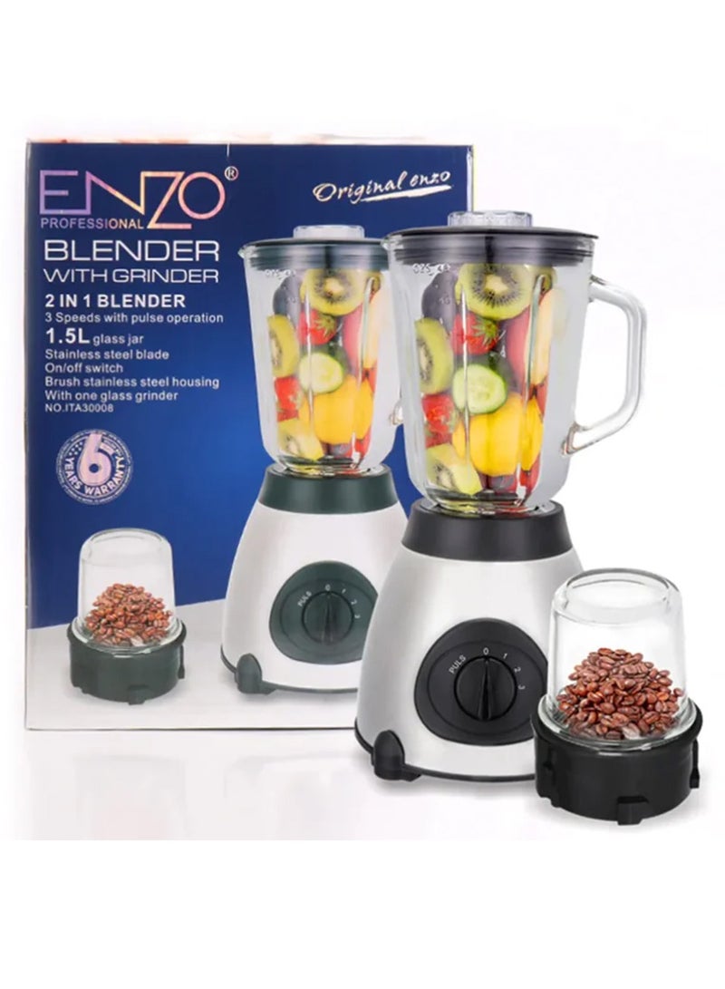 ENZO Professional  Heavy Duty Electric Blender Kitchen Food Processor ITA30008 - Image 2