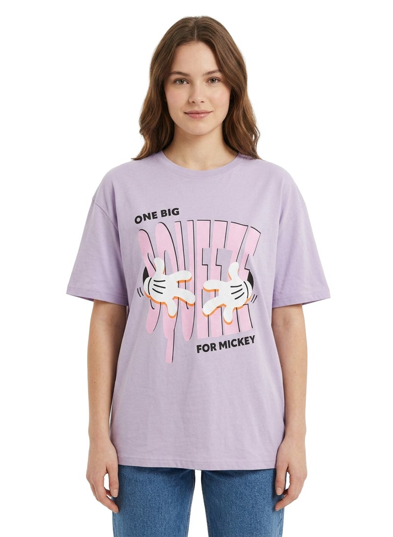 Disney “Mickey Power” Women’s Oversized Drop Shoulder T-Shirt - Image 1