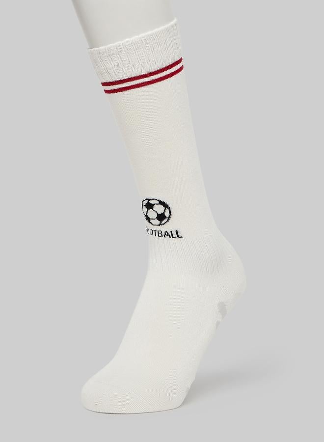 Boys Striped Cuff High Socks