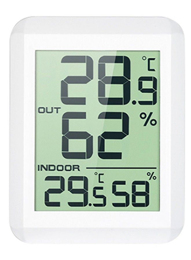 NIBEMINENT Wireless Mini LCD Digital Thermometer White - Image 1