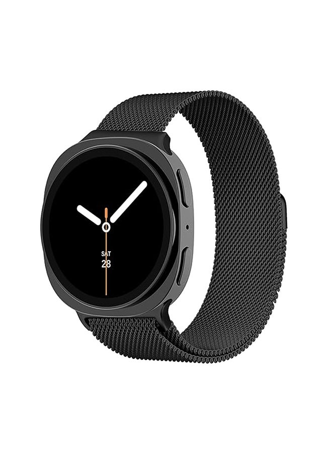 O Ozone Milanese Loop Metal Band for Samsung Galaxy Watch 8 Band 40mm 44mm/8 Classic 46mm Women Men,Mesh Magnetic Stainless Steel Replacement Strap - Black - Image 1