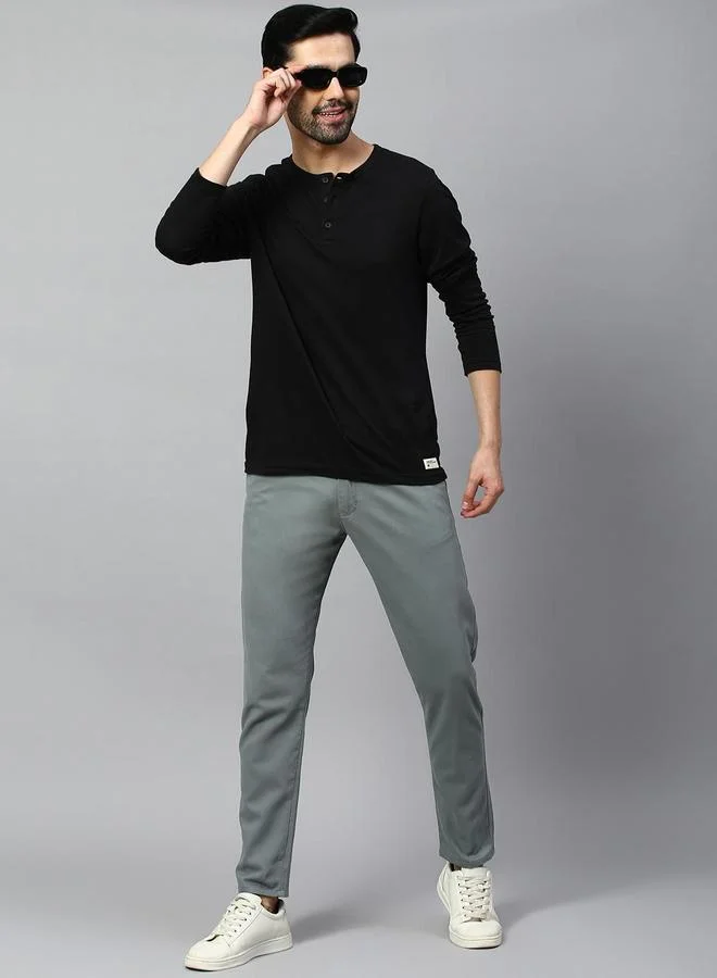 Dennis Lingo Dennis Lingo Ankle Length Tapered Fit Trousers