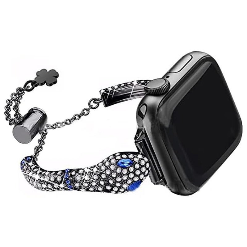 Dado حزام ماسي من الفولاذ المقاوم للصدأ على شكل ثعبان متوافق مع ساعة آبل سيريس 10/ألترا 2/9/8/7/6/SE – سوار معدني فاخر - Image 1