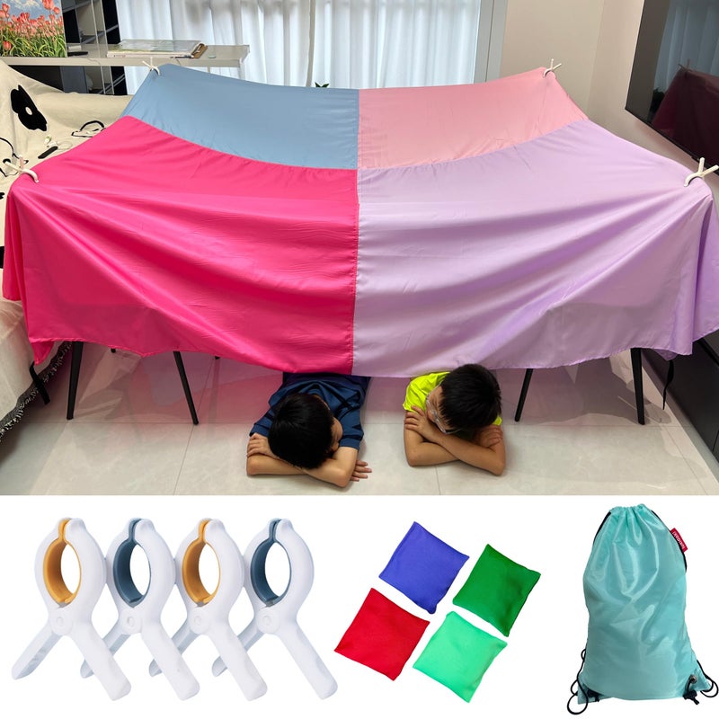 lukidoki Magic Fort Building Kit for Kids with CPC Certification Large Lightweight Blanket Fort Making kit and Clips Portable Playhouse Play Tent Fort IndoorOutdoor GirlsBoys Toys Ages 45 6 7 812 - Image 3