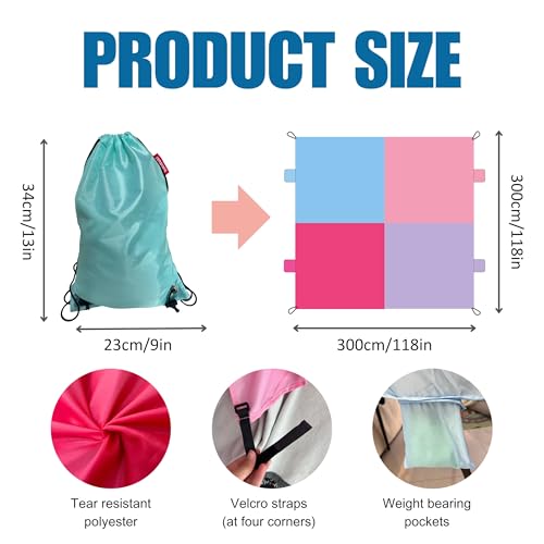 lukidoki Magic Fort Building Kit for Kids with CPC Certification Large Lightweight Blanket Fort Making kit and Clips Portable Playhouse Play Tent Fort IndoorOutdoor GirlsBoys Toys Ages 45 6 7 812 - Image 5