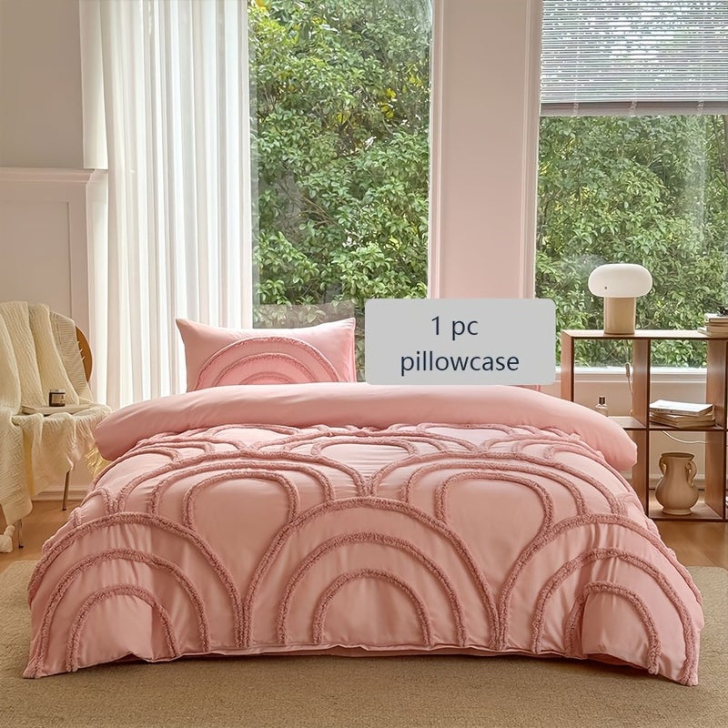 2pcs/3pcs Tufted Nordic Bohemian Style Bedding, Modern Minimalist Soft and Comfortable Bedding, Duvet Cover Set with Zipper (Includes 1 Duvet Cover and 1 Pillowcase/2 Pillowcases). Available in Multiple Colors and Sizes, a Suitable Gift for Family - Image 1