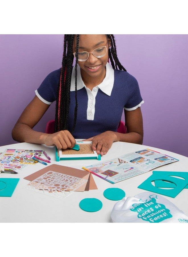 PlayMonster Fashion Faces Mix & Match Fashion Designer Kit for Girls, Kids Arts & Crafts Ages 6+, Girls’ Fashion Hair & Makeup Looks, Gifts for 6 Year Old Girl, Toys for Girls, Little Girl Gifts, Fashion Plates - Image 5