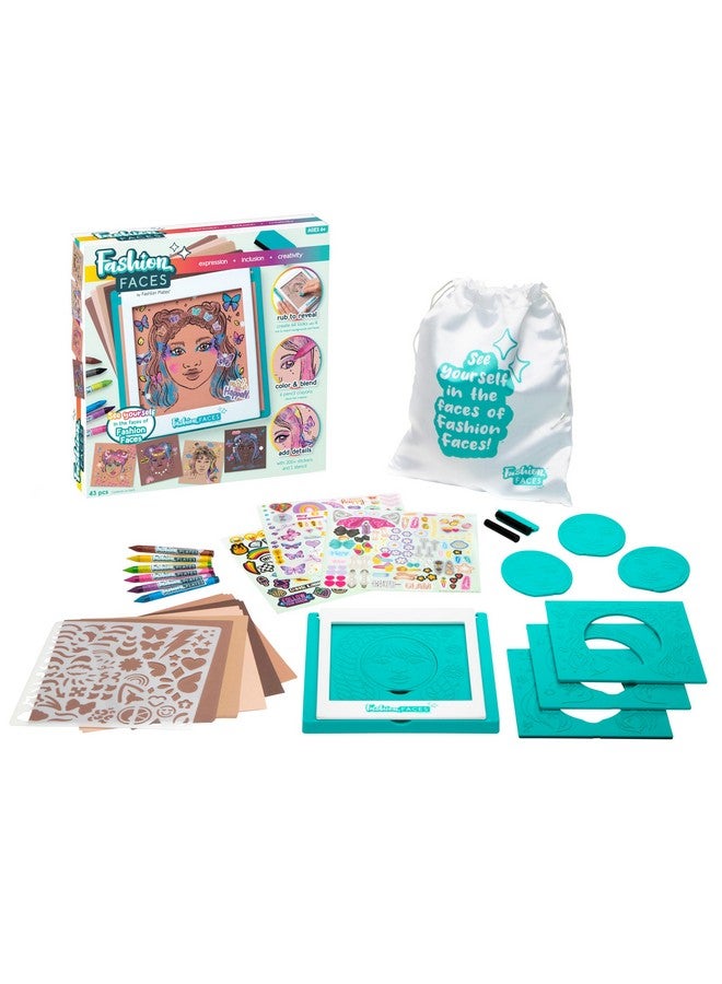 PlayMonster Fashion Faces Mix & Match Fashion Designer Kit for Girls, Kids Arts & Crafts Ages 6+, Girls’ Fashion Hair & Makeup Looks, Gifts for 6 Year Old Girl, Toys for Girls, Little Girl Gifts, Fashion Plates - Image 2