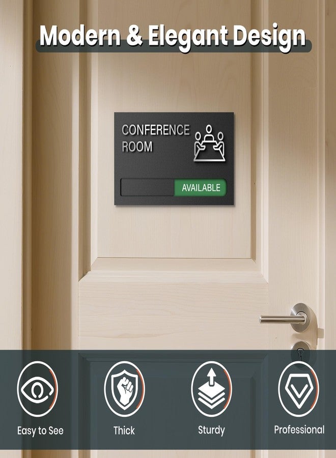 EliteSign Conference Room Sign - In A Meeting Sign for Office Door, Do Not Disturb, In Use/Available Slider Indicator for Office Tell Whether Meeting Room is In Session - Image 3