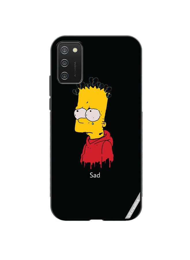 VR CREATIVE Protective Case Cover For Samsung Galaxy A02s Sad Design Multicolour - Image 1